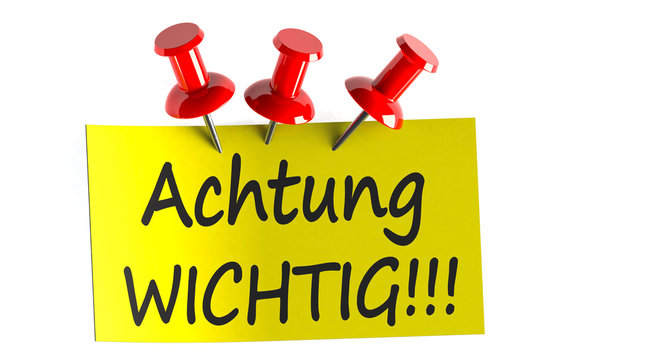 Read more about the article Wichtige Informationen